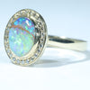 10k Gold - Solid Queensland Pipe Opal - Natural Diamonds