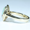 Natural Solid Australian Pipe Opal and Diamond Gold Ring - Size 6.25 US Code - T18