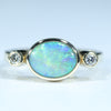 Natural Australian Queensland Pipe Opal Gold and Diamond Ring