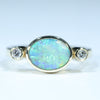 Natural Queensland Pipe Opal Gold and Diamond Ring - Australian Opal Shop