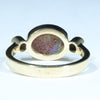 Natural Solid Australian Pipe Opal and Diamond Gold Ring - Size 5.5US Code - T07