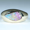 Stunning Natural Queensland Pipe Opal Gold Men's Ring