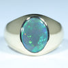 Natural Australian Black Opal Gold Men's Ring - Australian Opal Shop - Gold Coast