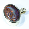 10k Gold - Solid Queensland Boulder Opal - Natural Diamonds