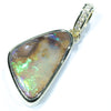 10k Gold - Solid Queensland Boulder Opal - Natural Diamonds