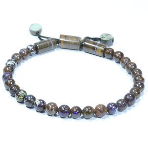 Natural Australian Boulder Opal Matrix Adjustable Bracelet