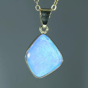 Queensland Boulder Opal Gold Pendant