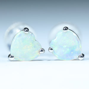 Crystal Opal White Gold Earrings