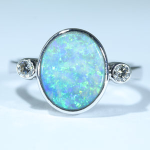 Australian Solid Opal Gold Ring