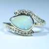 Australian Boulder Opal and Diamond Gold Ring 