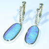 Soild Boulder Opal Gold Earrings 