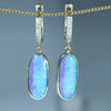 Soild Boulder Opal Gold Earrings 