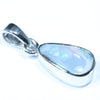 Australian Boulder Opal Silver Pendant with Silver Chain (10.5mm x 6mm) Code - FF280