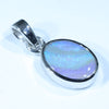 Australian Solid Dark Opal Silver Pendant with Silver Chain (10.5mm x 8mm) Code - FF281