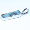 Australian Boulder Opal Silver Pendant with Silver Chain (17mm x 6mm) Code - FF285