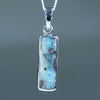 Natural Ausatralian Boulder Opal Silver Pendant