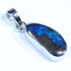 Australian Boulder Opal Silver Pendant with Silver Chain (15mm x 7mm) Code - FF253