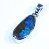 Australian Boulder Opal Silver Pendant with Silver Chain (15mm x 7mm) Code - FF253