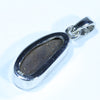 Australian Boulder Opal Silver Pendant with Silver Chain (15mm x 7mm) Code - FF253