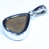 Australian Boulder Opal Silver Pendant with Silver Chain (13mm x 11mm) Code - FF255