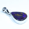 Australian Boulder Opal Silver Pendant with Silver Chain (13mm x 11mm) Code - FF255