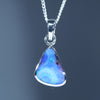 Natural Australian Queensland Boulder Opal Silver Pendant