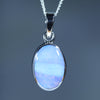 Natural Australian Boulder Opal Silver Pendant