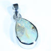 Australian Boulder Opal Silver Pendant with Silver Chain (12.5mm x 8mm) Code - FF278