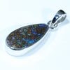 Australian Boulder Opal Silver Pendant with Silver Chain (14.5mm x 7mm) Code - FF263