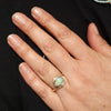 Natural Solid Australian Boulder Opal and Diamond Gold Ring - Size 7 US Code - AA76