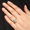 Natural Australian Solid Dark Opal and Diamond Gold Ring - Size 7.5 US Code  AA75