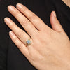 Natural Solid Australian Boulder Opal and Diamond Gold Ring - Size 6.5 US Code - EM229