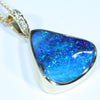 Natural Australian Boulder Opal and Diamond 18k Gold Pendant (16 mm x 14mm) Code - AA129