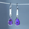 Natural Australian Boulder Opal Silver Drop Earrings