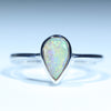 Natural Australian Boulder Opal Silver Ring