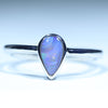 Australian Solid Boulder Opal Silver Ring - Size 9.5 Code FF339