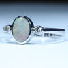 Sterling Silver - Solid Queensland Boulder Opal - Natural Diamonds