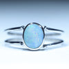 Natural Australian Boulder Opal Silver Ring