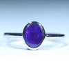 Natural Australian Boulder Opal Silver Ring