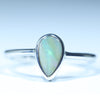 Natural Australian Boulder Opal Silver Ring