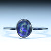 Natural Australian Boulder Opal Silver Ring