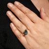 Natural Solid Australian Black Opal Gold Ring - Size 7 US Code - EM235