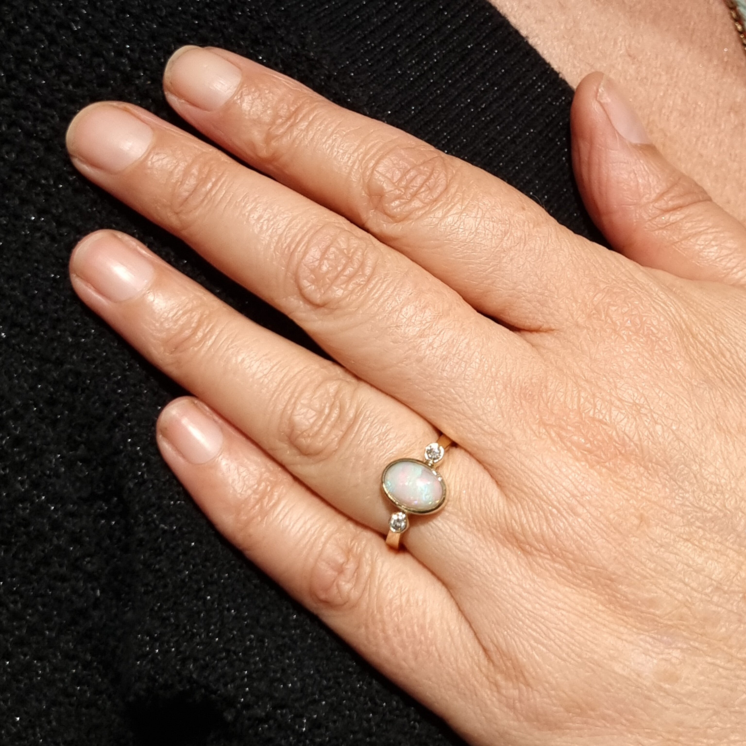 Opal pearl store ring