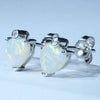 14k White Gold - Solid Australian Coober Pedy White Opals