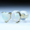 14k Gold - Solid Natural Coober Pedy White Opal