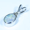 Sterling Silver - Solid Queensland Boulder Opal - Natural Diamond