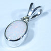 Sterling Silver - Solid Coober Pedy White Opal - Natural Diamond