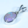 Sterling Silver - Solid Lighting Ridge Dark Opal - Natural Diamond