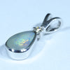 Sterling Silver - Solid Queensland boulder Opal - Natural Diamond