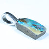 Australian Boulder Opal Silver Pendant with Silver Chain (11mm x 6mm) Code - FF397